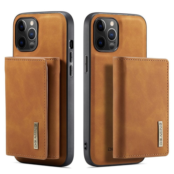 DG.MING M1 Magnetisk Konstläder Plånboksfodral för iPhone 13 - Brun