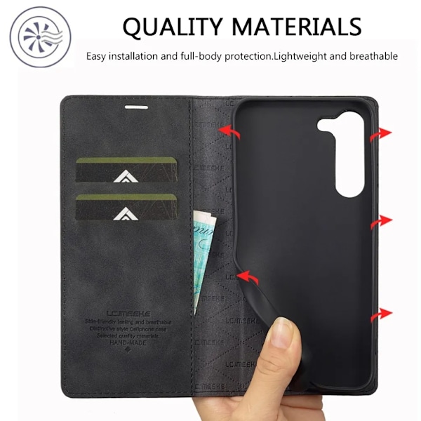 LC.IMEEKE Galaxy S23 Plus Plånboksfodral - Svart Svart