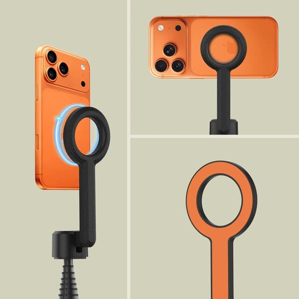 Tech-Protect Magsafe Bluetooth Selfie Stick Stativ L10S - Sort/Orange Orange