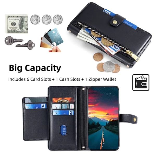 Galaxy M52 5G Plånboksfodral Drop Proof Svart