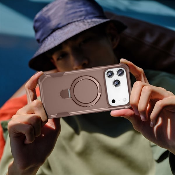 Mobilskal till iPhone 17 Pro MagSafe Kickstand Shockproof - Guld Guld