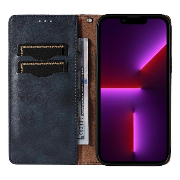 iPhone 13 Pro Plånboksfodral Magnet Strap - Blå