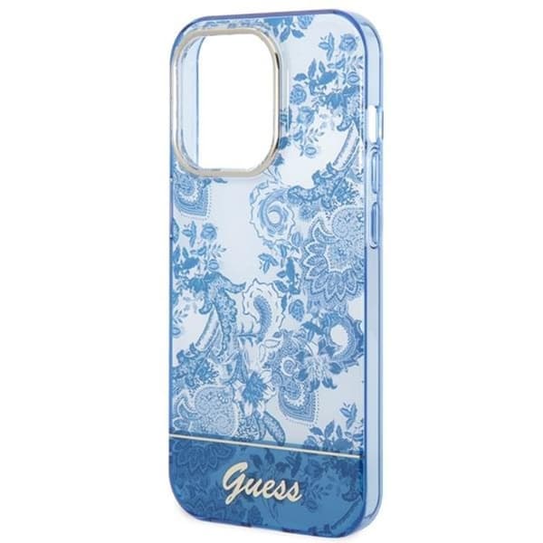 GUESS iPhone 14 Pro Skal Porcelain Collection - Blå Blå