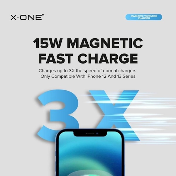X-One MagSafe Trådlös Laddare - Vit Vit