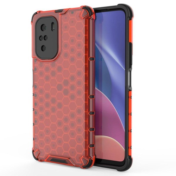 Honeycomb Armor Bumper Cover Redmi Poco F3 - Rød Red