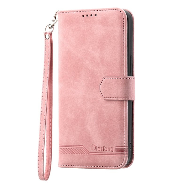 DIERFENG DF-03 Plånboksfodral för Google Pixel 7a - Konstläder - Rosa