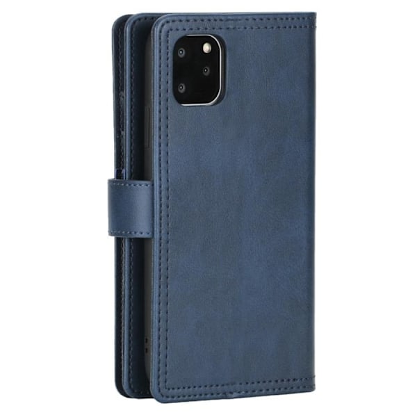 iPhone 14 Pro Max Plånboksfodral Äkta Läder Flip - Blå