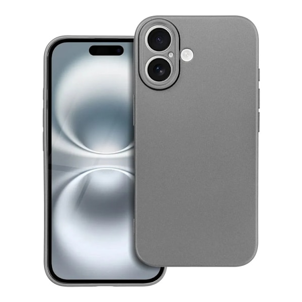 Mobilskal till iPhone 16 Plus Metallic - Grå Grå