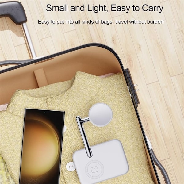 2-in-1 Trådlös Laddare För Samsung Galaxy Buds/Klocka V8S - Vit