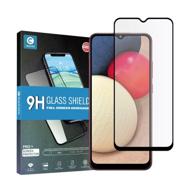 Mocolo - Full Covering Härdat Glas Skärmskydd Samsung Galaxy A02 Svart