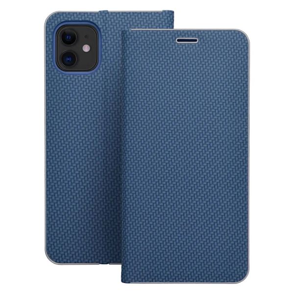 iPhone 17 Plånboksfodral Luna Carbon - Blå Blå
