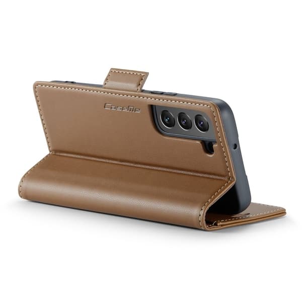 CASEME Plånboksfodral Konstläder för Samsung Galaxy S22+ 5G - Brun