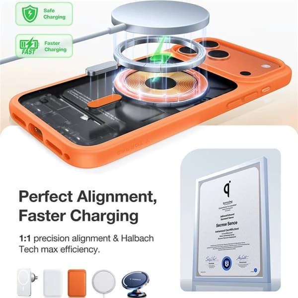 TORRAS Mobilskal till iPhone 17 Pro MagSafe Matte PC + TPU - Orange Orange