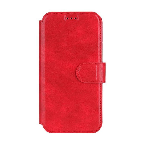 BOOM iPhone 14 Pro Plånboksfodral Calfskin - Röd