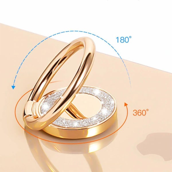 Magneettinen Tech-Protect-puhelinsormuksen pidike - Glitter Gold