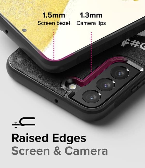 Ringke Galaxy S22 Plus -kuori Onyx Graffiti - Musta Svart