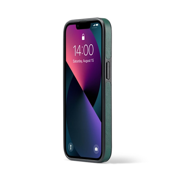 DG.MING Mobilskal till iPhone 14 Plus Anti-Fall Läder Grön