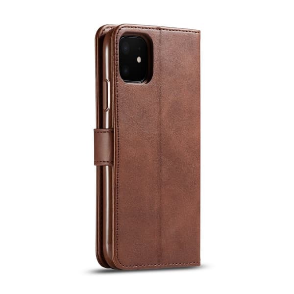 LC.imeeke iPhone 11 Plånboksfodral i Konstläder - Brun
