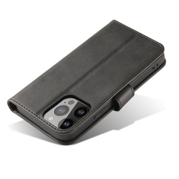 Magnet Elegant Kickstand Case iPhone 13 Pro Max - Sort Black