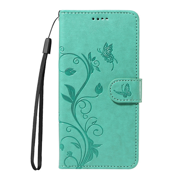 OnePlus 15 5G Plånboksfodral Flower Pattern Konstläder Grön