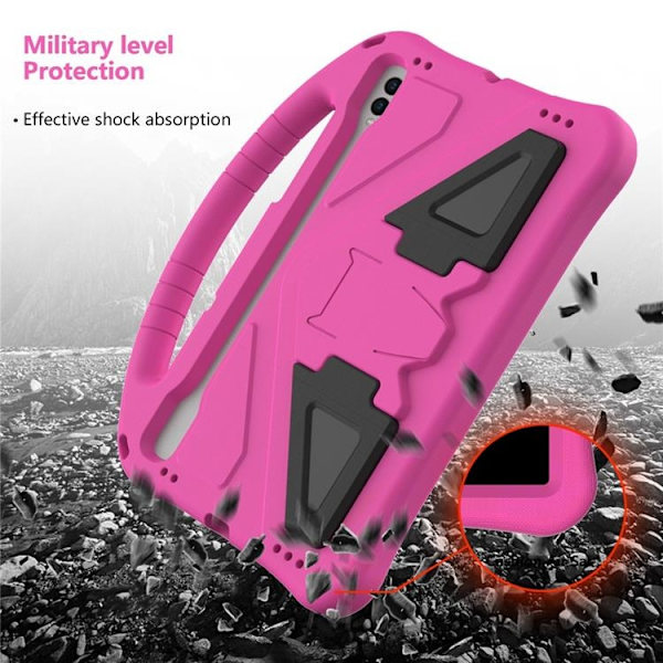 Mobilskal till Galaxy Tab S10 FE Plus Kickstand Shockproof - Rosa Rosa
