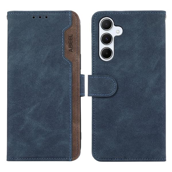 ABEEL Samsung Galaxy S25/S24 Plånboksfodral Konstläder RFID Blå