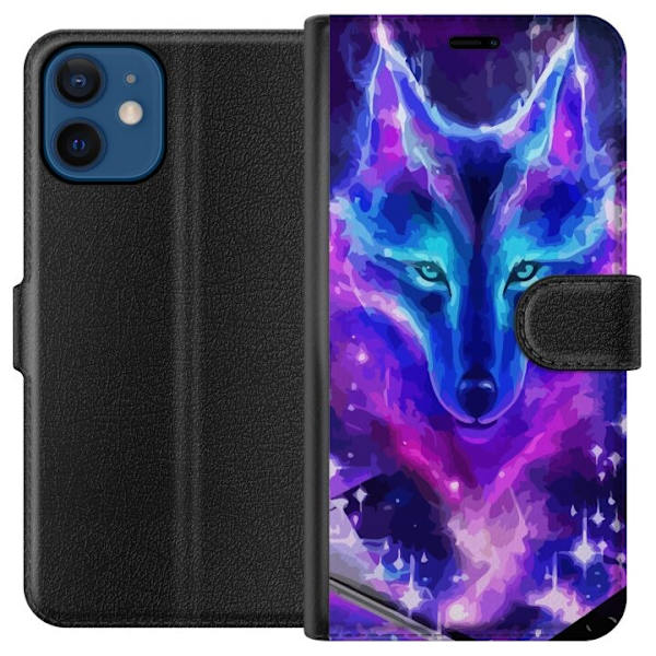 Plånboksfodral till Apple iPhone 12 mini med Neon Varg