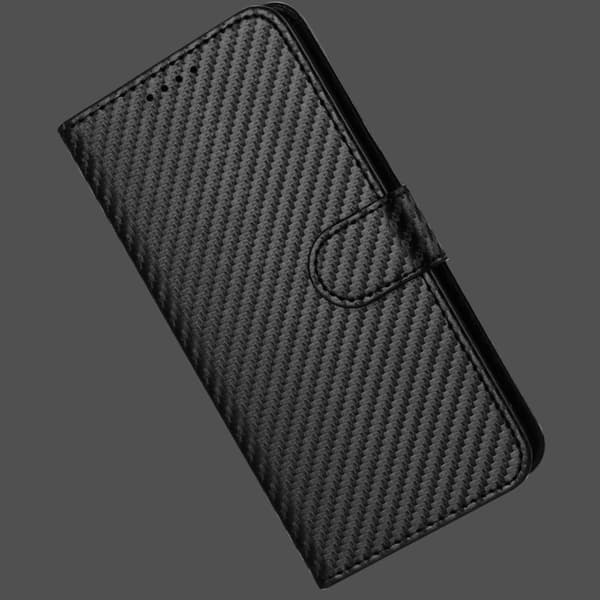 Samsung Galaxy S26 Pro Plånboksfodral med Rem Kolfiber Konstläder - Svart