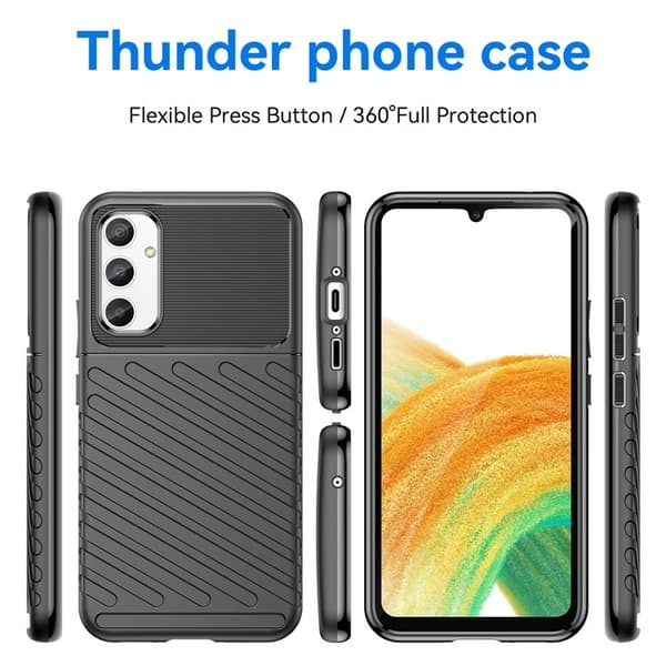 Galaxy A34 5G Mobilskal Thunder Twill - Sort Black