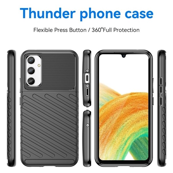 Galaxy A34 5G Mobilskal Thunder Twill - Svart Svart