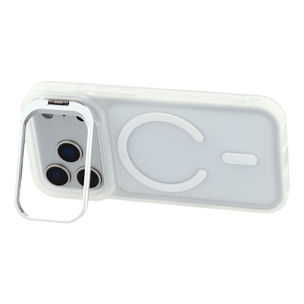 Mobilskal till iPhone 17 Pro MagSafe Lins Kickstand - Transparent Vit Vit