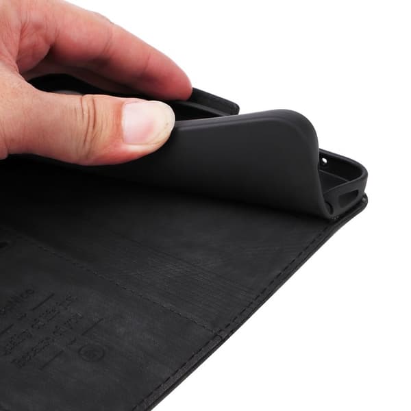 BETOPNICE 001 iPhone 15 Plånboksfodral i Konstläder - Svart