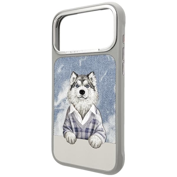 Nimmy Mobilskal För iPhone 17 Pro MagSafe Gentle Pets Series Dog - Grå Grå