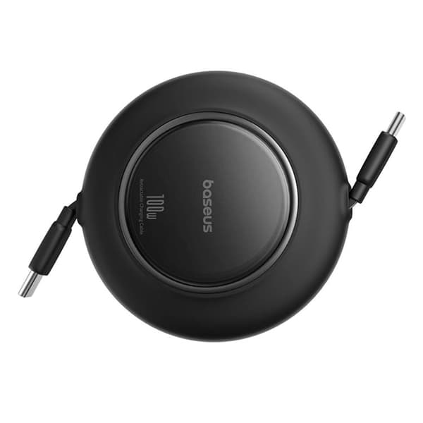 Baseus Infällbar USB-C till USB-C 100W Kabel 2m Free2Pull Mini Svart