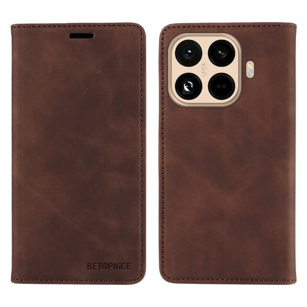 BETOPNICE Xiaomi 15T Pro Plånboksfodral Konstläder - Brun