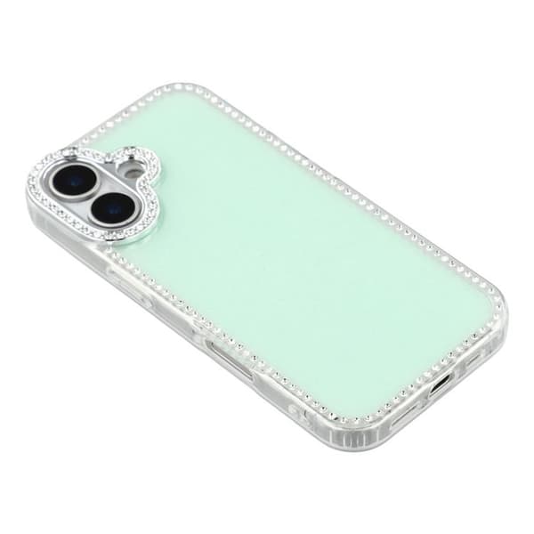 Mobilskal till iPhone 17 Rhinestone Edge - Glitter Ljusgrön Grön