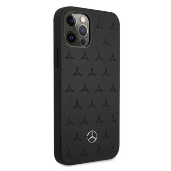 Mercedes iPhone 12 Pro Max Kuori Nahka - Musta Black