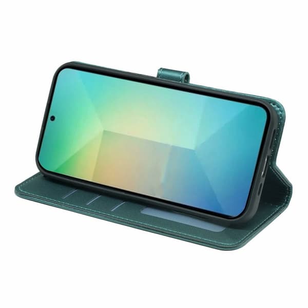 Plånboksfodral för Samsung Galaxy S26 Plus Magnetiskt Konstläder - Grön