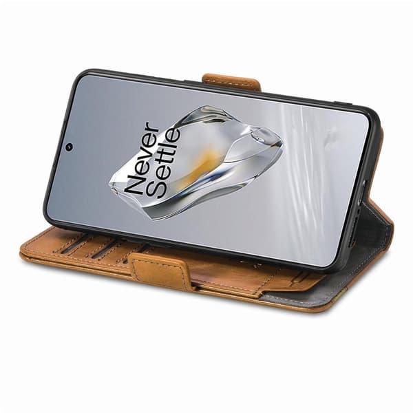 CASENEO Mobilskal till OnePlus 12 5G KonstLäder - Light Brun - RFID-Skydd
