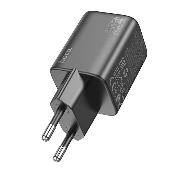 Hoco Väggladdare 1xUSB-C 1xUSB-A 20W N41 - Svart Svart