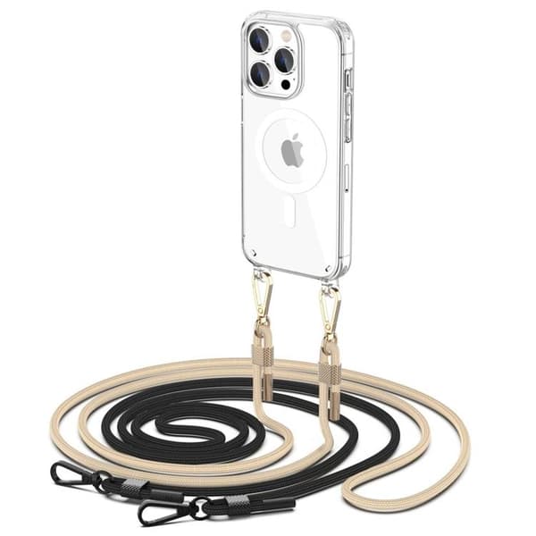 Tech-Protect iPhone 15 Pro Mobilhalsband Skal Magsafe Flexair Transparent