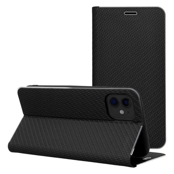 iPhone 16e Plånboksfodral Luna Carbon - Svart Svart
