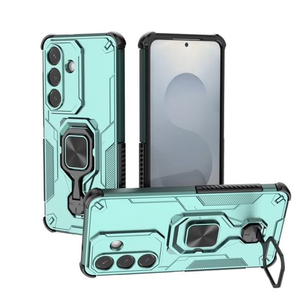 WANLONFENG Mobilskal för Samsung Galaxy S26 Plus Kickstand PC + TPU - Grön