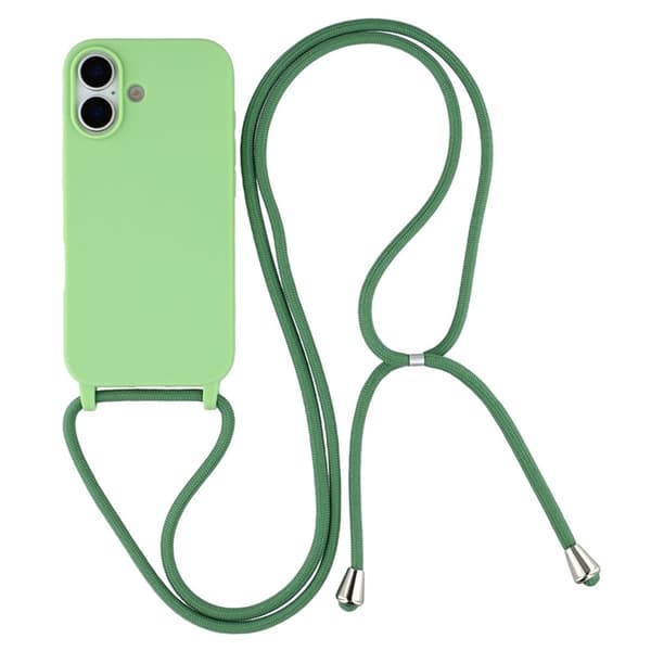 Mobilskal till iPhone 17 TPU Shockproof med Lanyard - Grön Grön