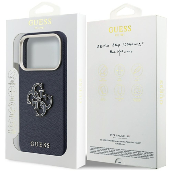 Guess Mobilskal iPhone 17 Pro Max FW Resin Logo - Blå Blå
