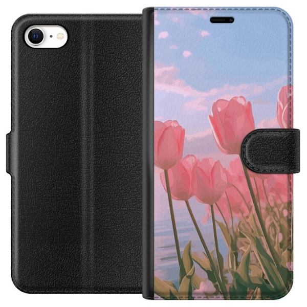 Plånboksfodral till Apple iPhone 6s med Rosa Tulpaner