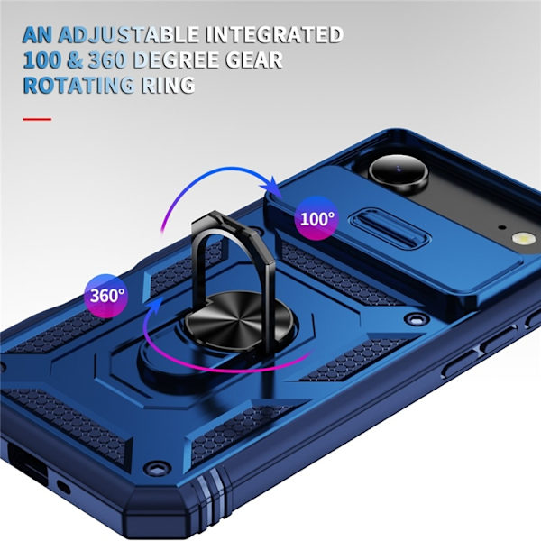 Mobilskal till iPhone Air Slide Camshield Kickstand - Blå Blå