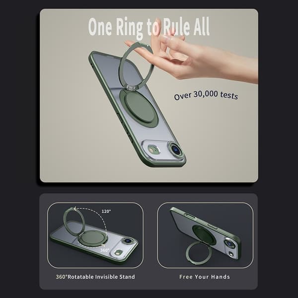 Mobilskal till iPhone Air MagSafe TPU+PC Kickstand - Grön Grön