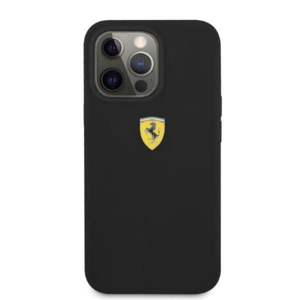 Ferrari iPhone 13 Pro Max Skal Magsafe Silicone Metal Logo - Sort Black