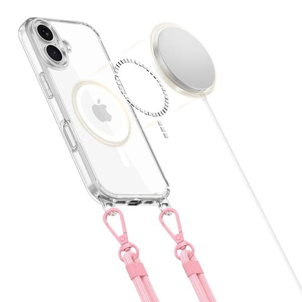Tech-Protect iPhone 16 Mobiltelefon Kravebetræk Magsafe Flexair - Grå/Pink Grå